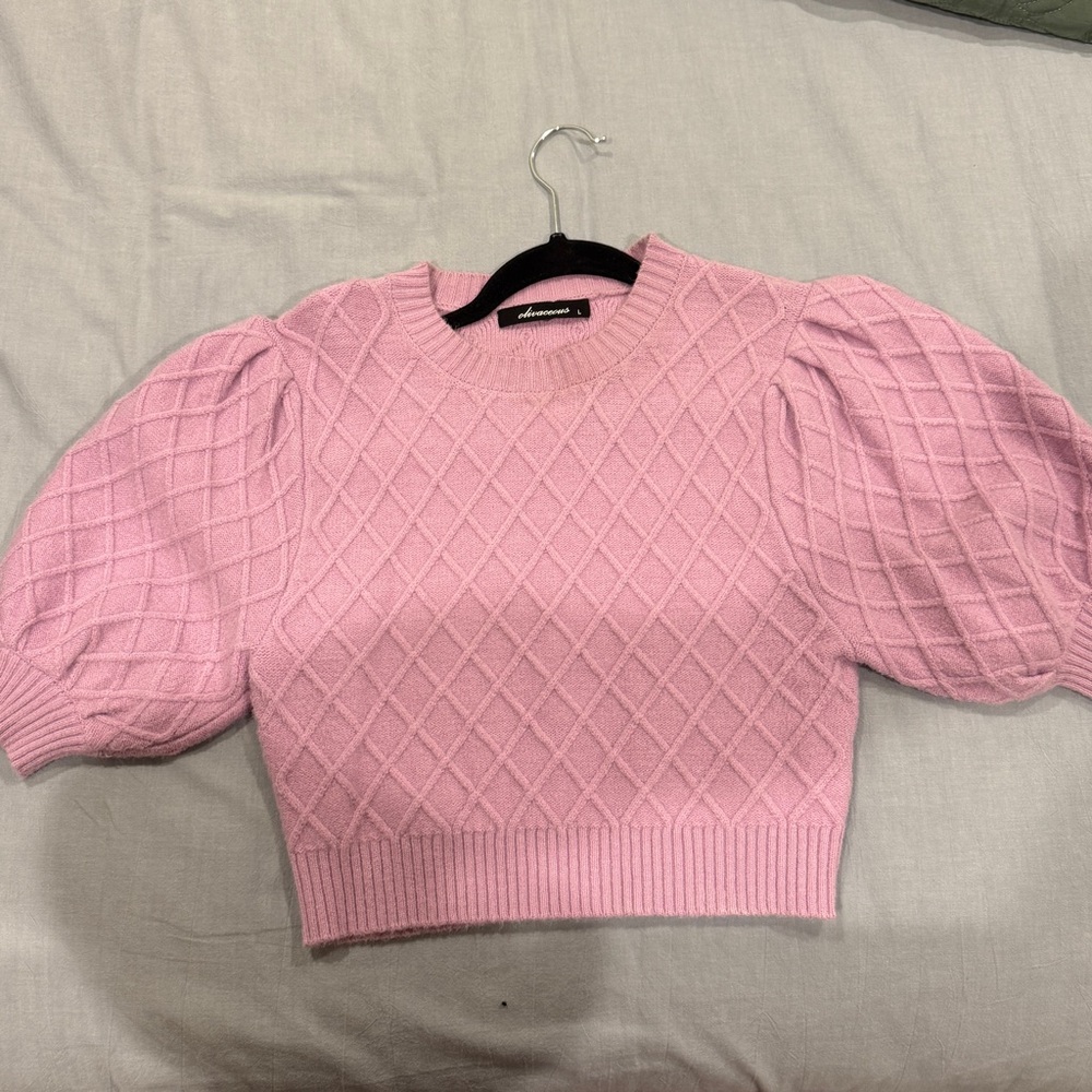 nordstrom crop puff sleeve sweater